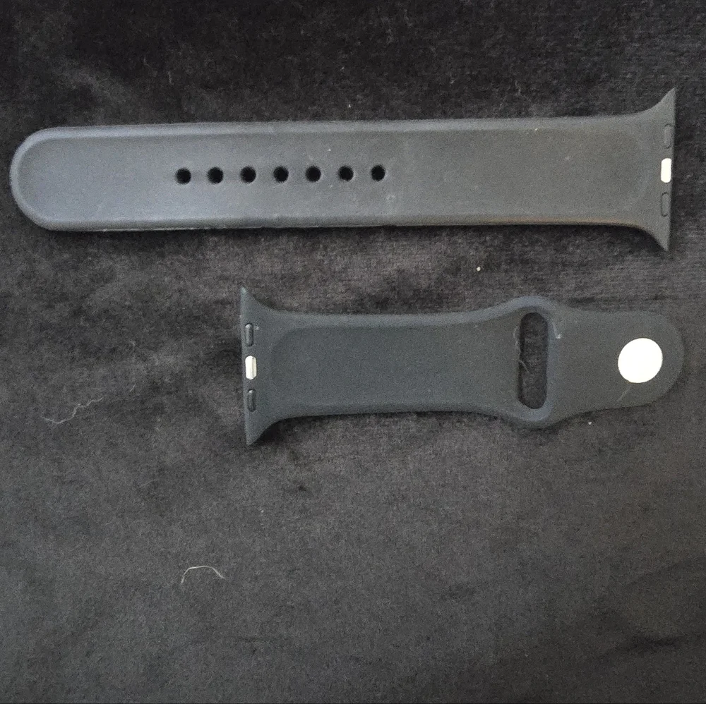 Black And White Letter Silicone Watch Band with White Graphic Text Accents